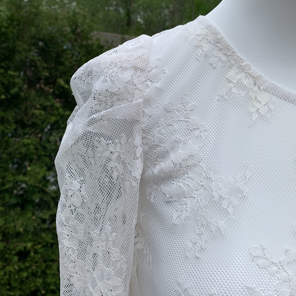 Massimo Dutti | Off white lace tee - Picture 5 of 8